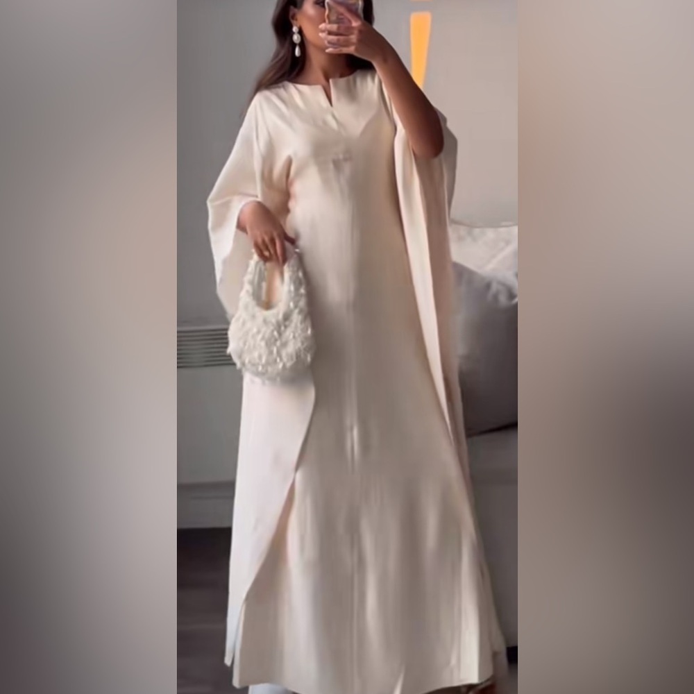 H&M Elegant Cream Maxi Dress